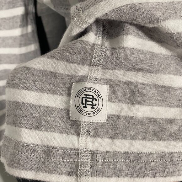 Reigning Champ Striped Cotton Long Sleeve Shirt Size XS - Picture 6 of 7